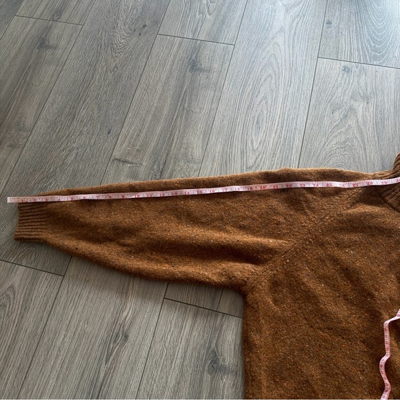 Scott Barber Men's Orange Brown Sweater Cashmere and Wool Blend Size XL - Picture 12 of 13